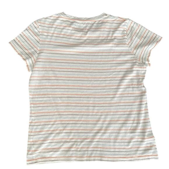 Vince Striped Tee Shirt Large 100% Cotton - Picture 2 of 5